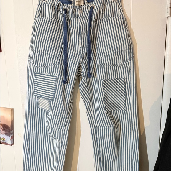 We The Free Pants - We The Free Blue and White Striped Pants moxie